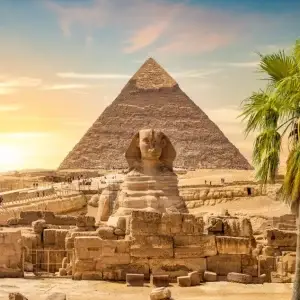 Giza Pyramids Cairo Egypt With Palm 300X300 1