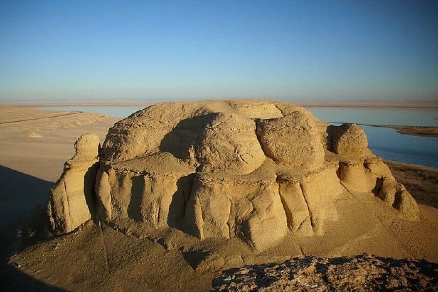 Fayoum ” Tunis village – Qaroun Lake – Wadi Al-Rayan lakes & Waterfalls -Al-medawara mountain-magic lake -Sand Skating- Lunch